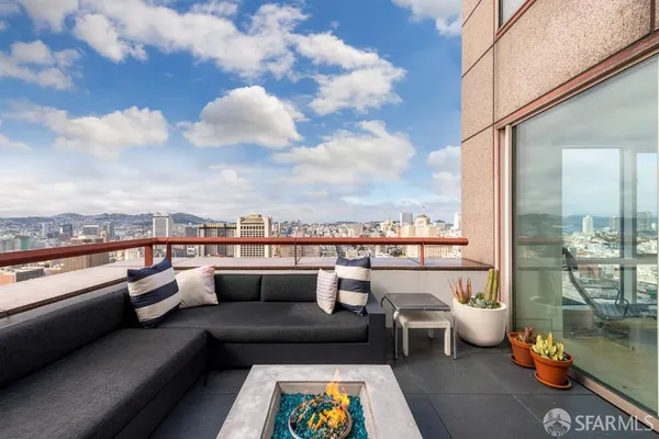 a view of a balcony