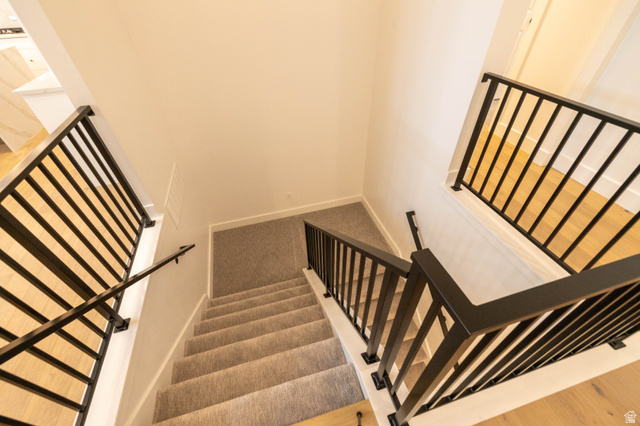 293 North Pheasant Drive Mapleton, UT 84664 - Photo 15 of 20 Stairway featuring carpet floors and baseboards