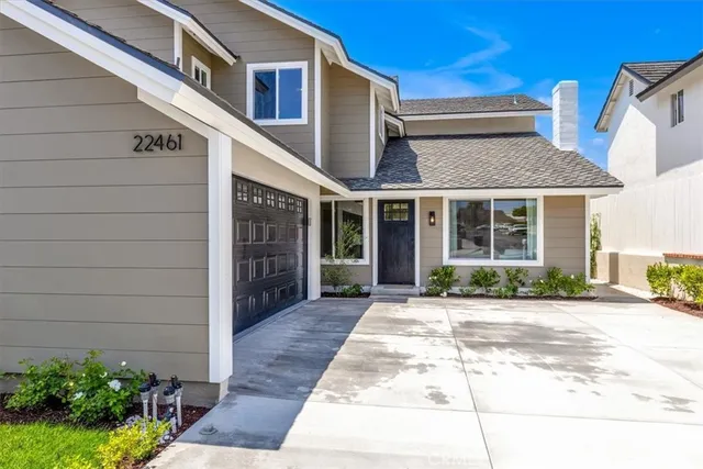 a view of a house with a patio