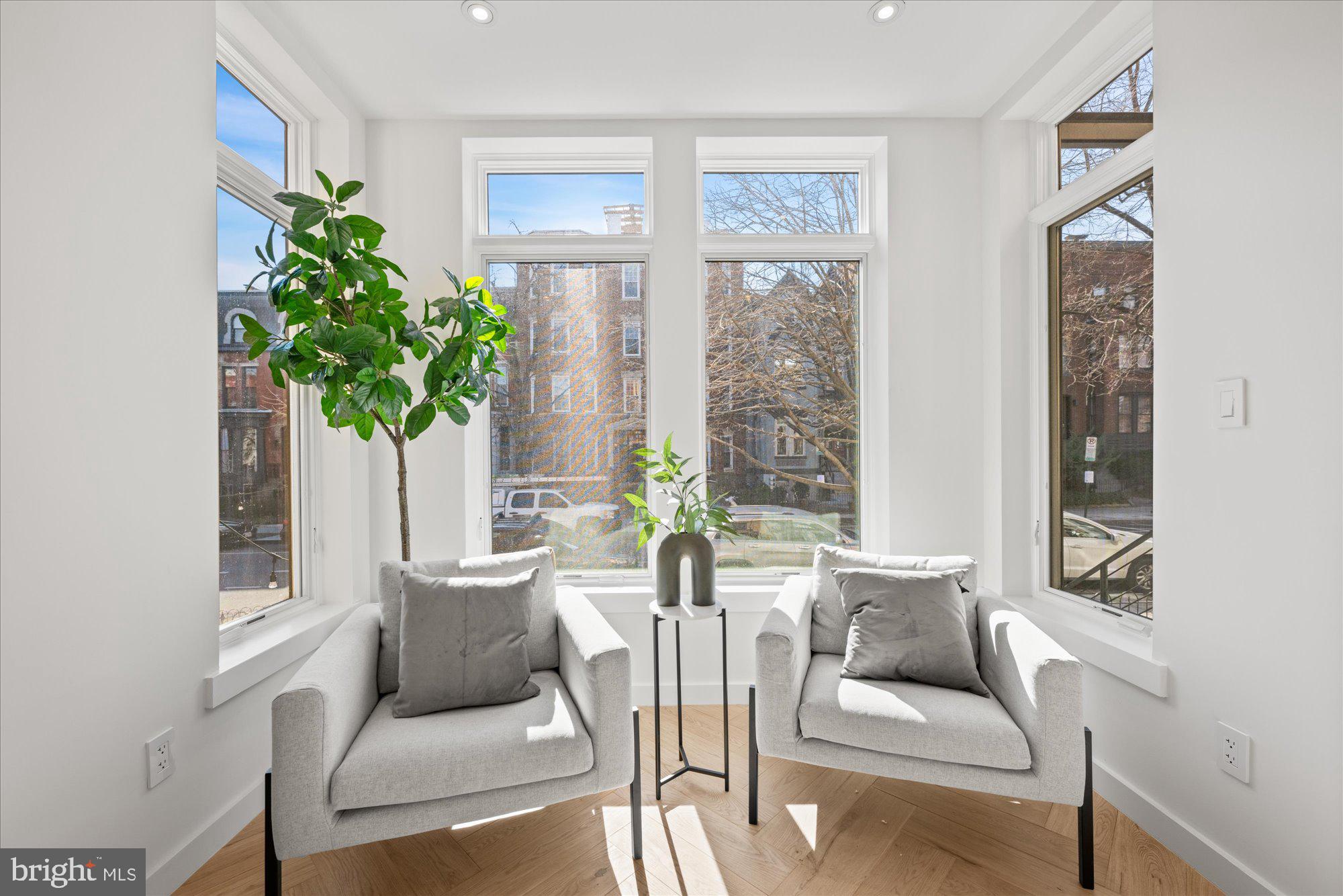 1319 R Street Northwest, Unit 2100 Washington, DC 20009 - Photo 6 of 36 a living room with furniture and a potted plant