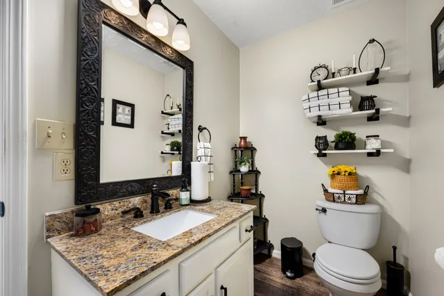 a view of a room with storage