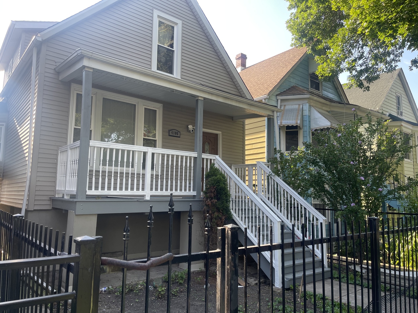 a view of a house with a deck