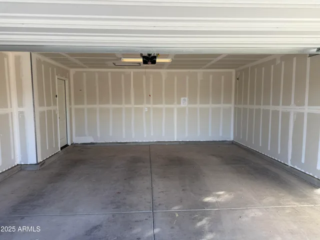 a view of a garage