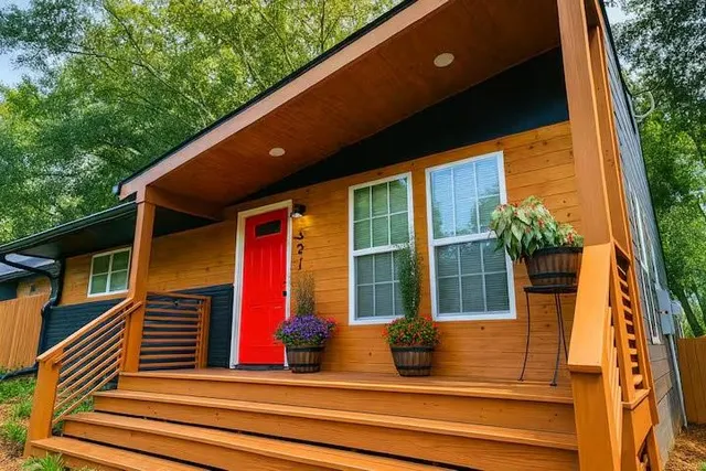 a view of outdoor space and living room