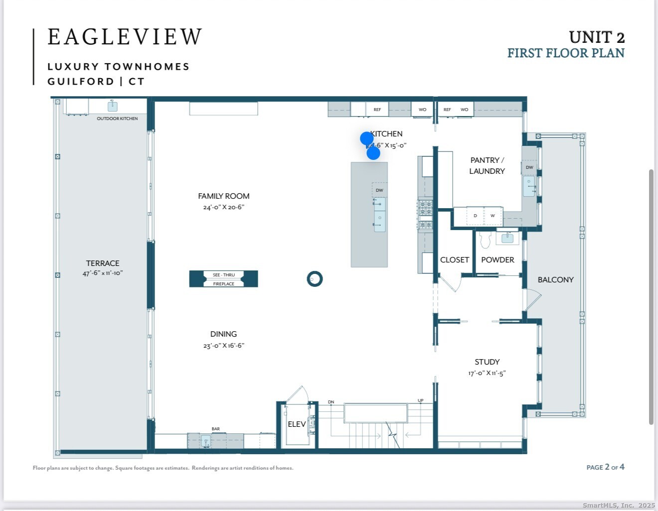 405 Whitfield Street, Unit 2 Guilford, CT 06437 - Photo 39 of 40 FLOOR PLAN ~ main level.