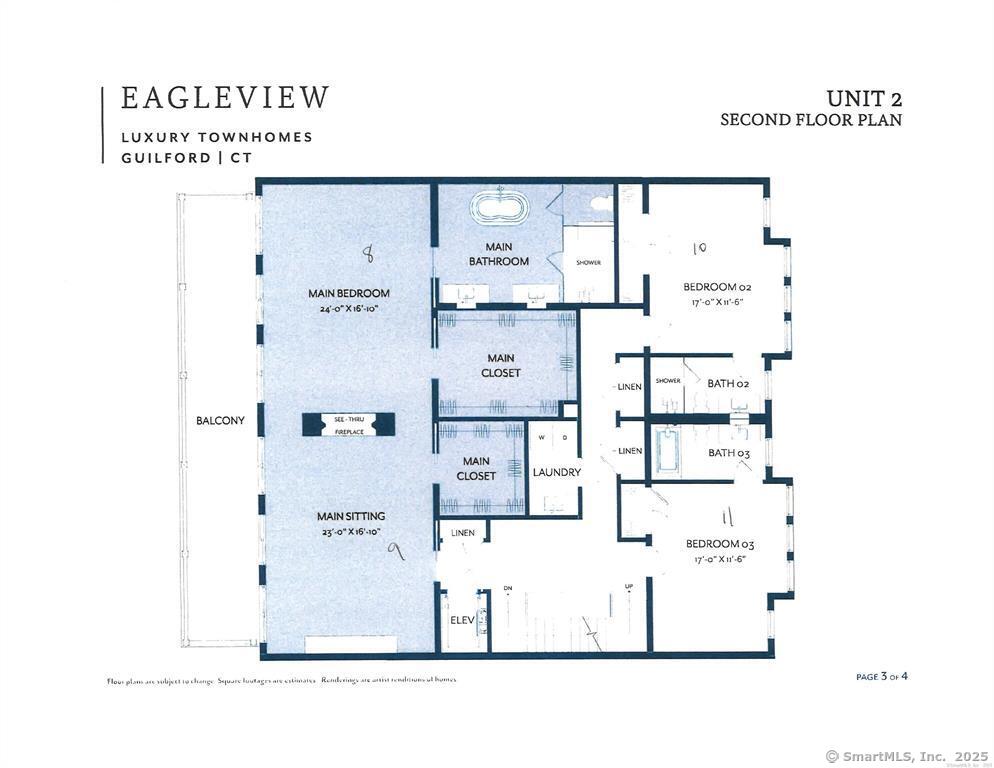 405 Whitfield Street, Unit 2 Guilford, CT 06437 - Photo 39 of 40 FLOOR PLAN ~ upper level