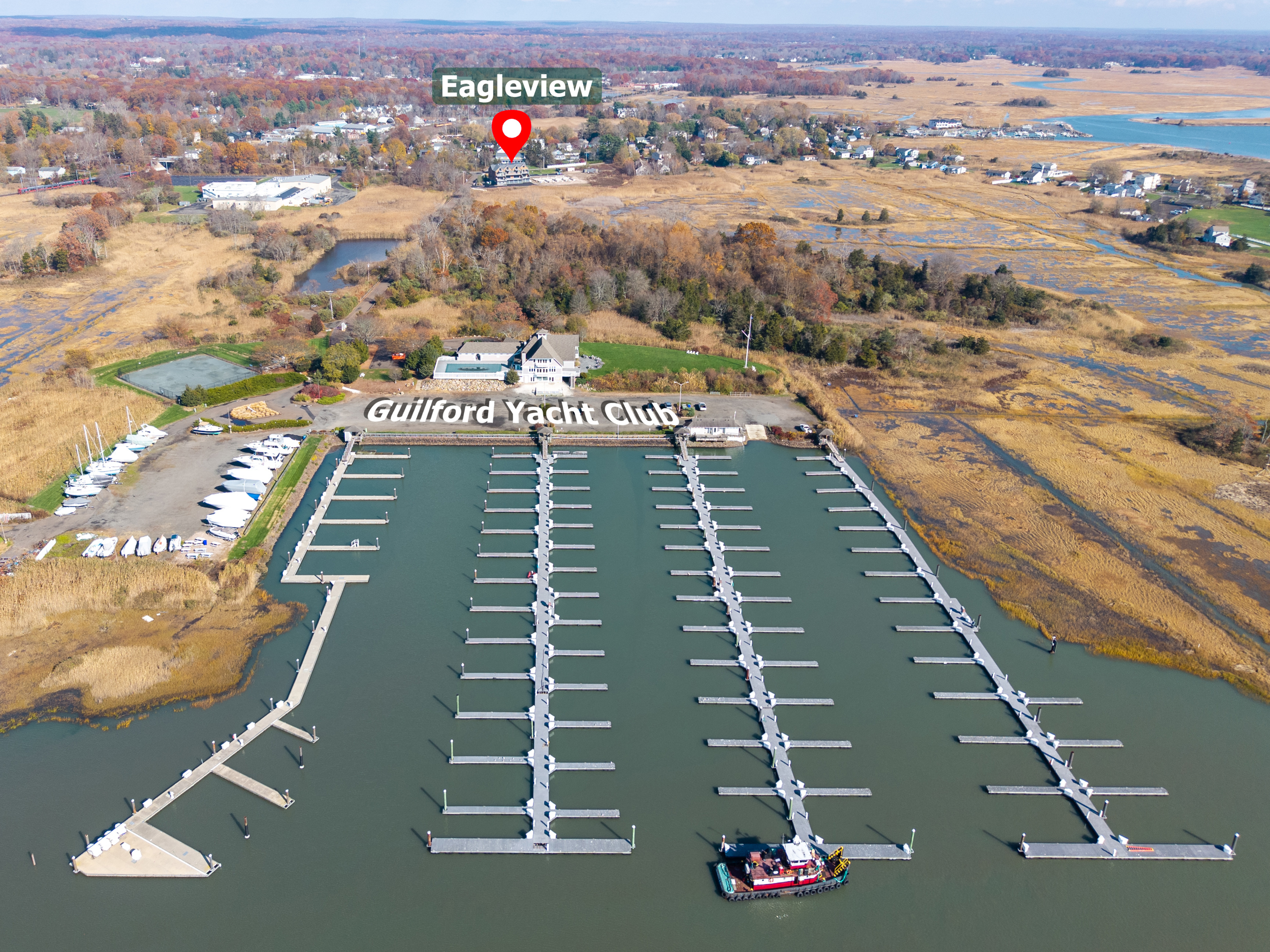 405 Whitfield Street, Unit 2 Guilford, CT 06437 - Photo 29 of 40 a view of a tennis court