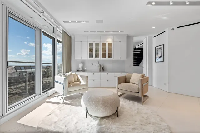 a view of a lake with a yard