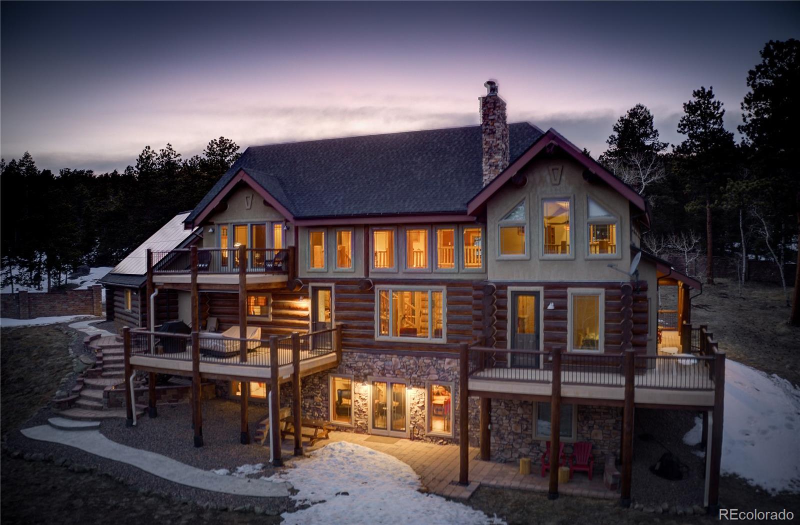 500 Ridge Road Ward, CO 80481 - Photo 29 of 31 a front view of a house with a porch