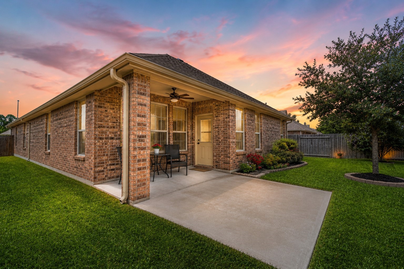 5522 Glenfield Spring Lane Spring, TX 77389 - Photo 2 of 46 This charming home features a cozy brick exterior with a covered patio, ideal for outdoor relaxation.