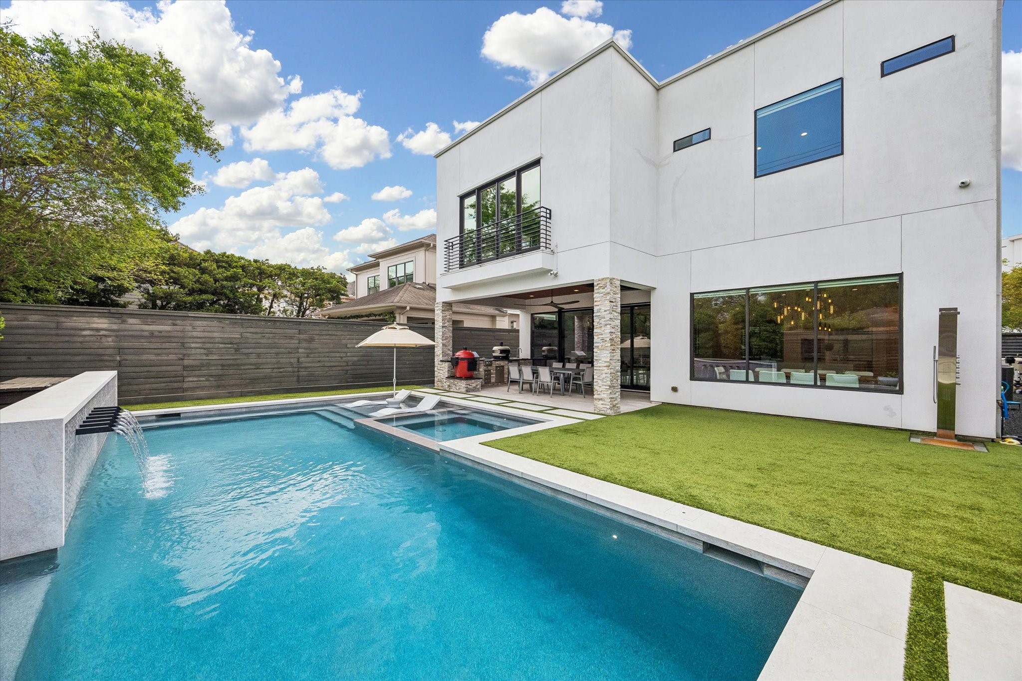 3814 Drake Street Houston, TX 77005 - Photo 27 of 50 The heater, chiller and removable pool gate add convenience to this stunning pool/spa.