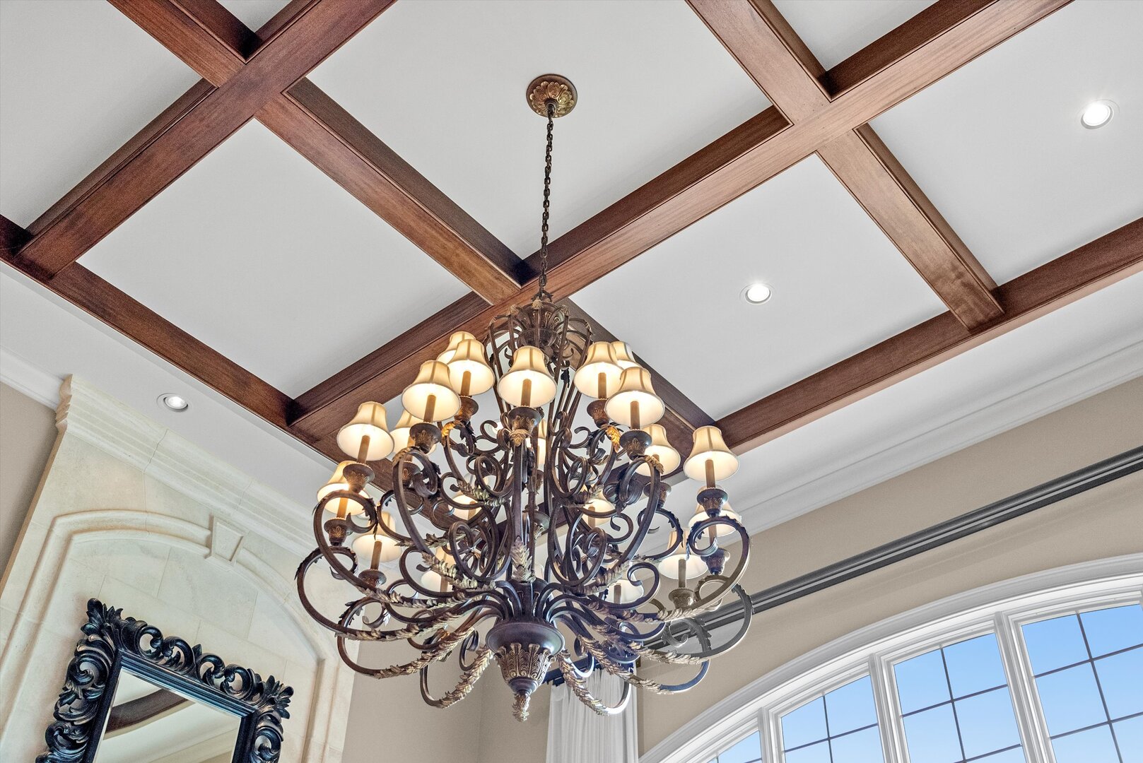 80 Geneva Court Inverness, IL 60010 - Photo 18 of 62 a very nice looking room with a large window and chandelier