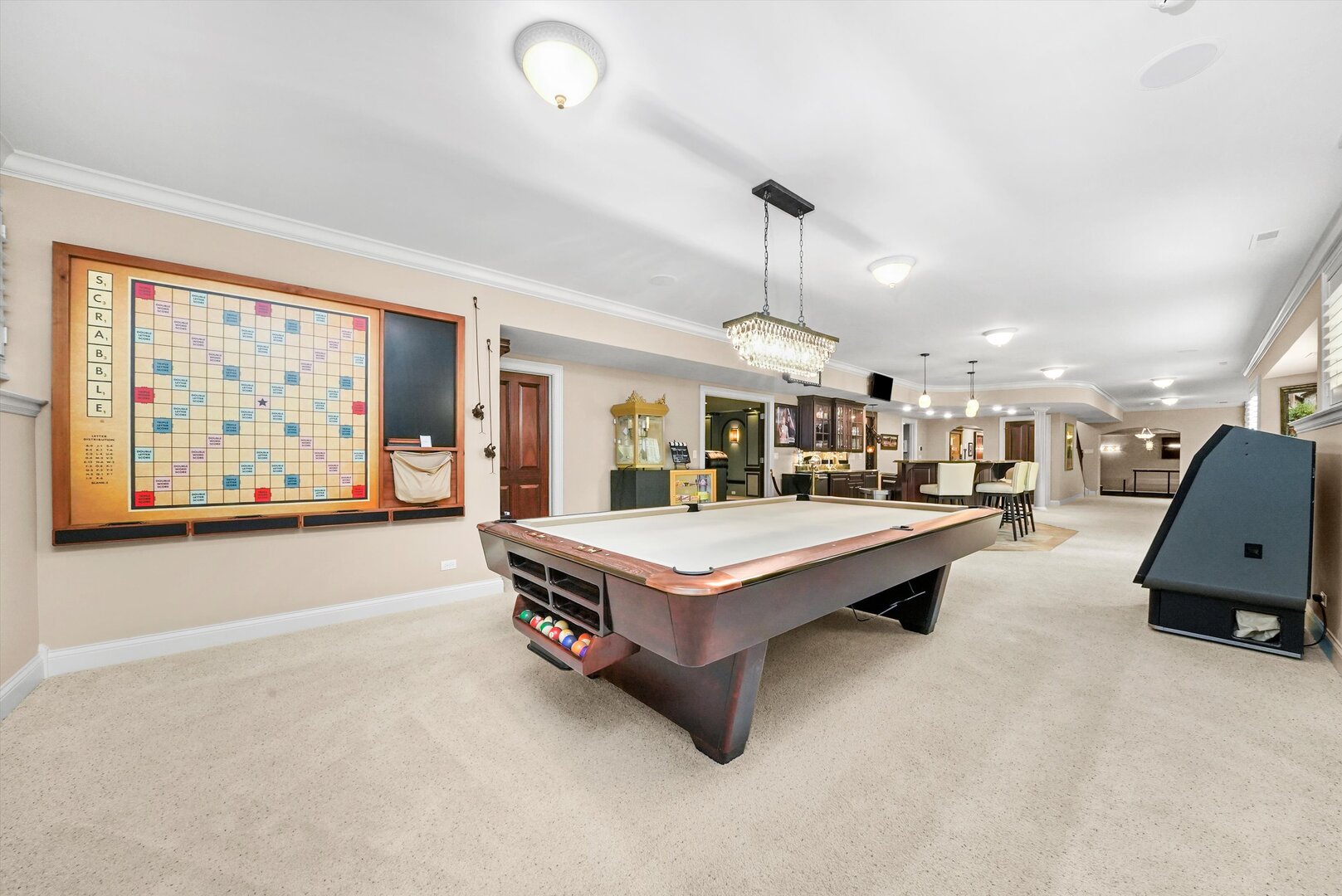 80 Geneva Court Inverness, IL 60010 - Photo 31 of 62 a living room with furniture pool table and wall painting