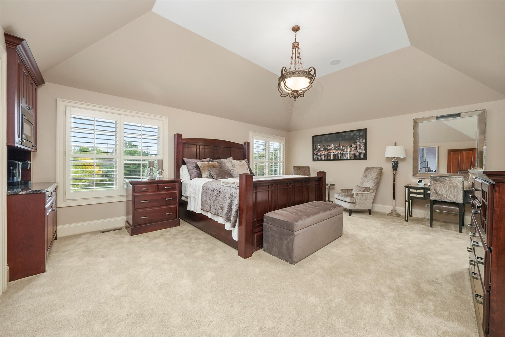 80 Geneva Court Inverness, IL 60010 - Photo 42 of 62 a bed room with furniture and a chandelier