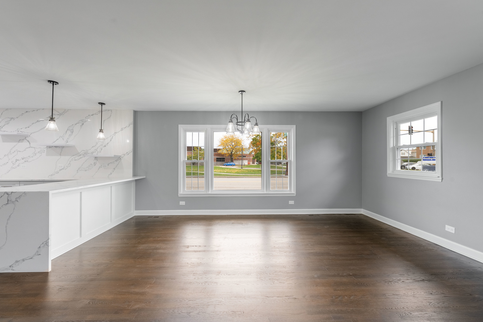 8000 Country Club Lane North Riverside, IL 60546 - Photo 10 of 41 a view of wooden floor and a chandelier in a room