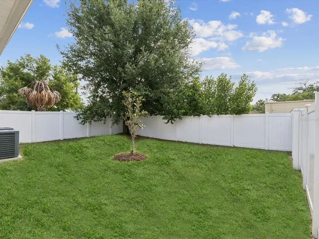 a view of a backyard
