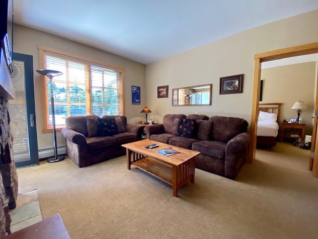 910 Copper Road, Unit 219 Copper Mountain, CO 80443 - Photo 34 of 35 a living room with furniture and a large window