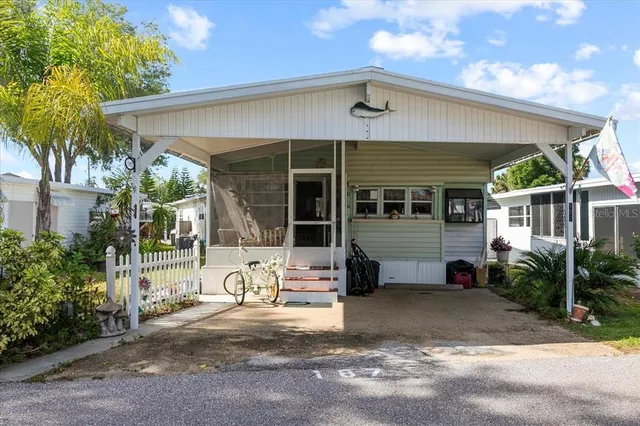 a view of a house with a patio