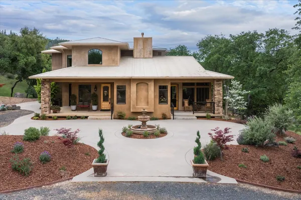 a view of a table and chairs in patio