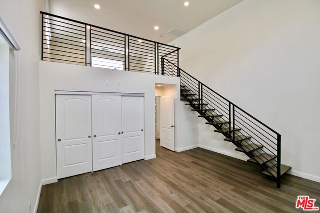 an entryway in wooden floor