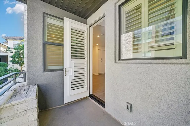 a view of a hallway with entryway