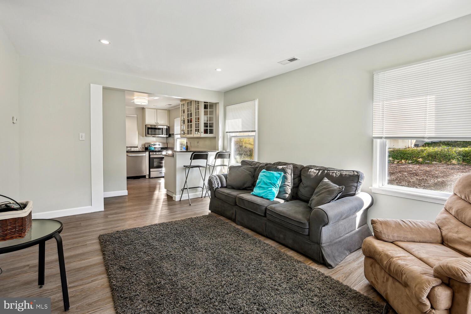 Open living concept with warm hues