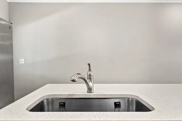 a close view of sink and tap