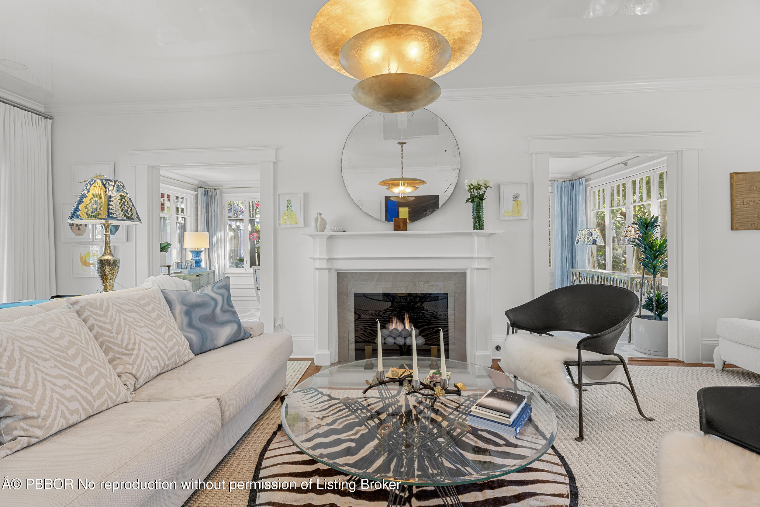 321 Croton Way West Palm Beach, FL 33401 - Photo 11 of 40 a living room with furniture and a fireplace