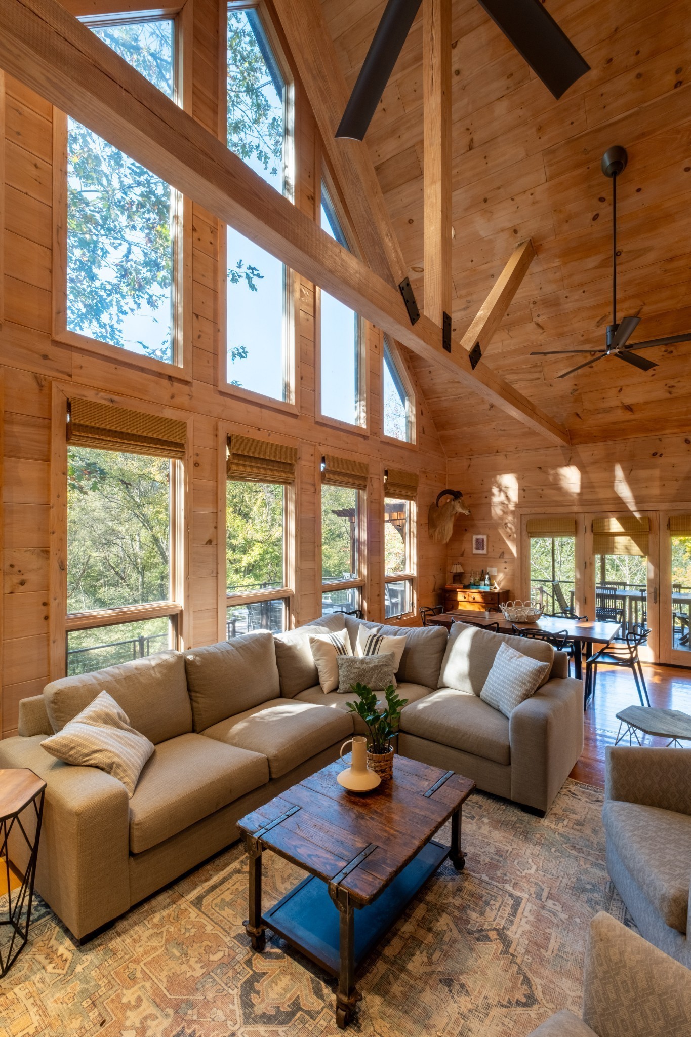 170 Warriors Path Road Summertown, TN 38483 - Photo 30 of 69 a living room with furniture large window and deck