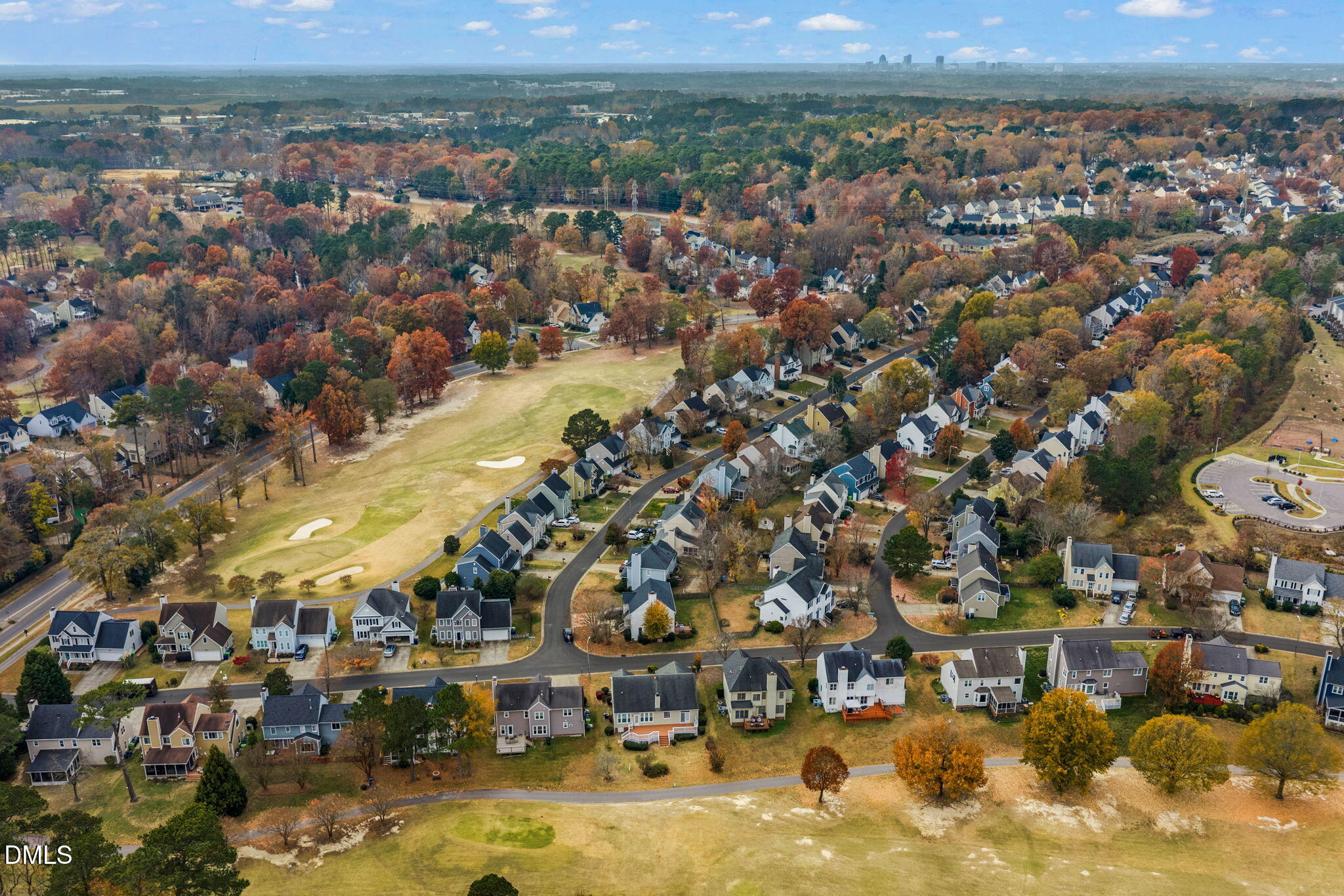 2100 Laurel Valley Way Raleigh, NC 27604 - Photo 1 of 19 Aerial showing Second and Third Fairways