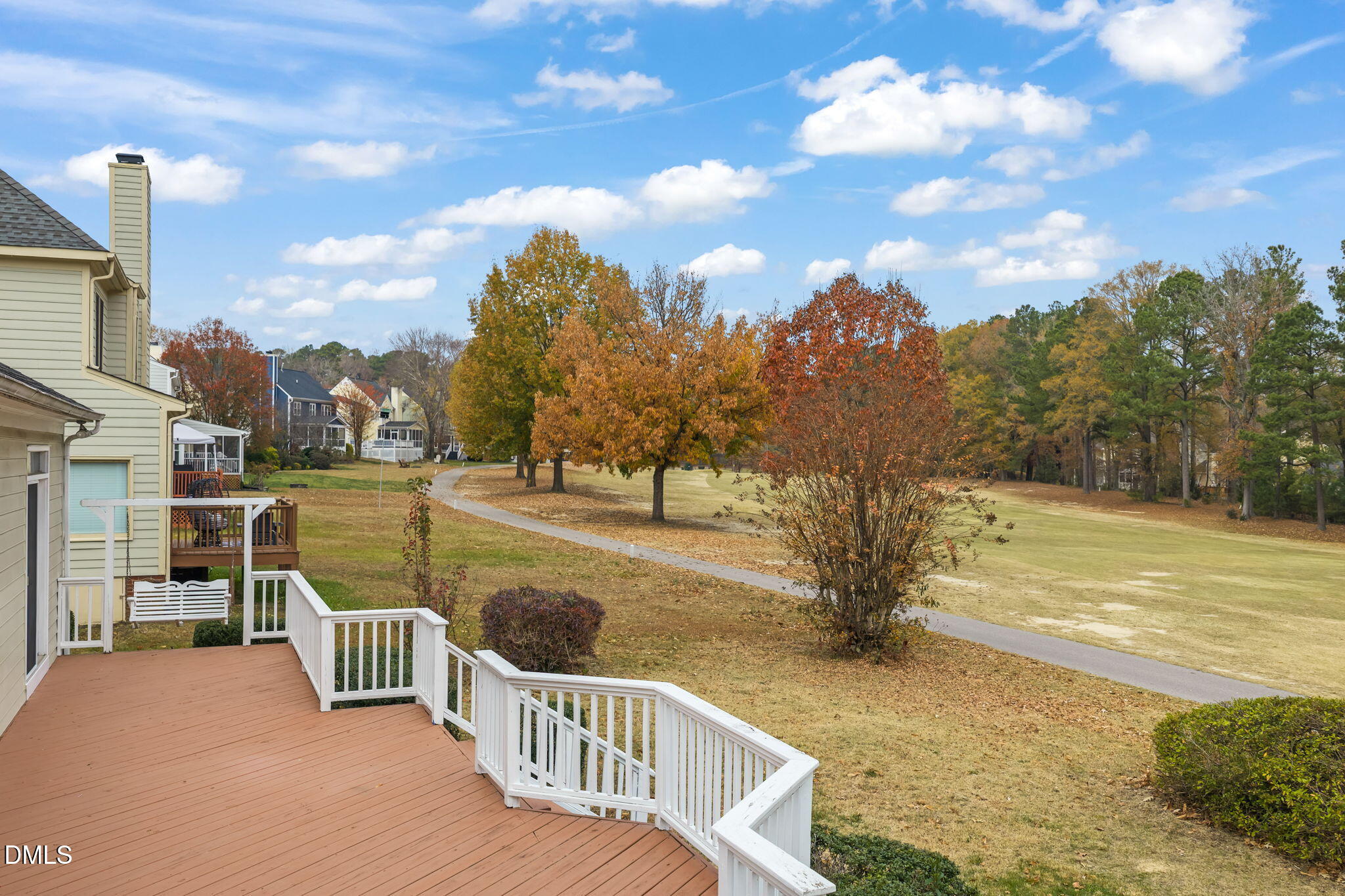 2100 Laurel Valley Way Raleigh, NC 27604 - Photo 5 of 19 Deck Facing Down Fairway Elevated