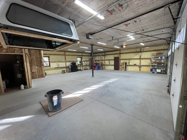 a view of a studio with gym equipment