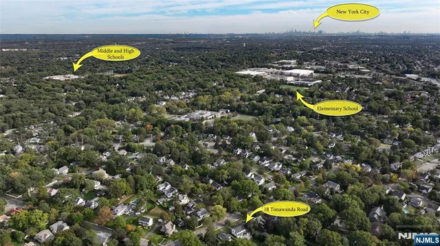 a aerial view of a swimming pool