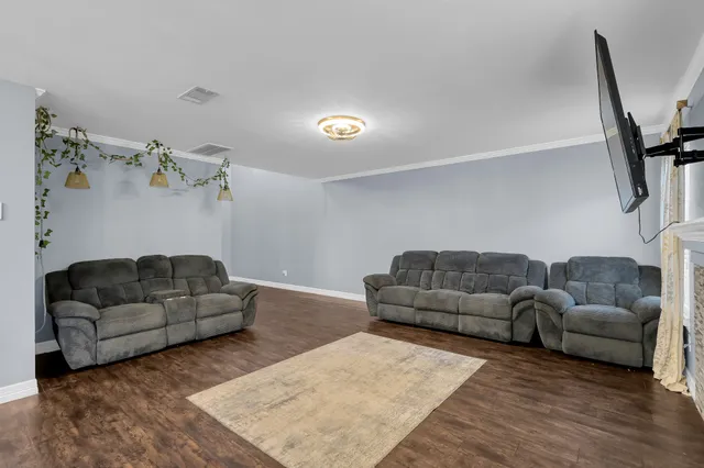 a living room with furniture and a couch