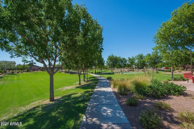 a view of a lake with a big yard