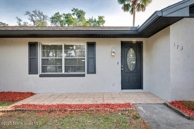 a front view of a house