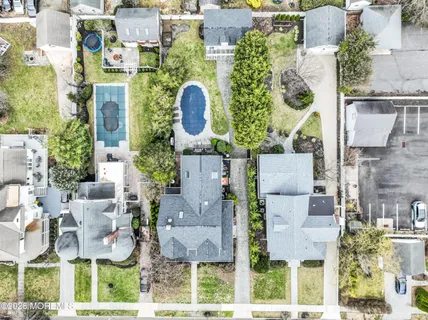 an aerial view of a city