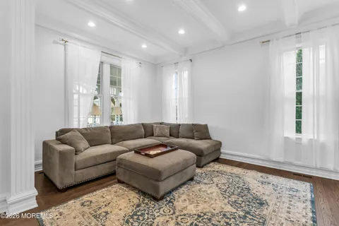 a living room with furniture and a couch