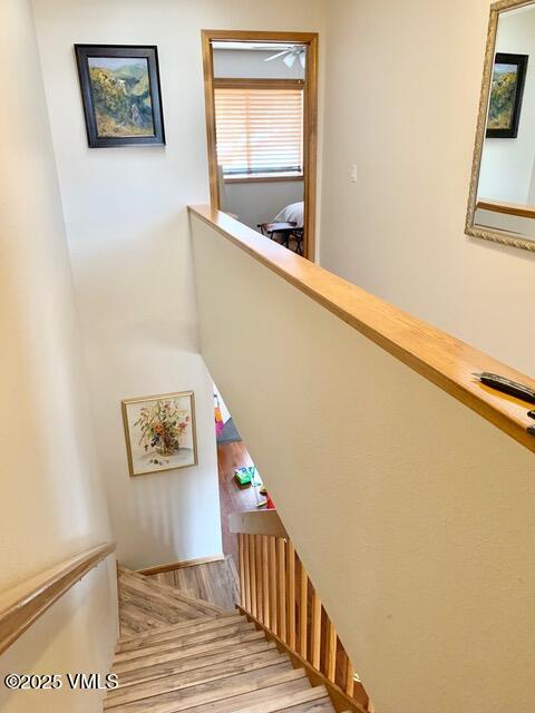 460 Moonridge Drive, Unit 3E Edwards, CO 81632 - Photo 13 of 17 looking downstairs from bedrooms to livi