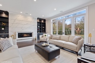 320 Princeton Road Hinsdale, IL 60521 - Photo 8 of 20 a living room with furniture and a fireplace