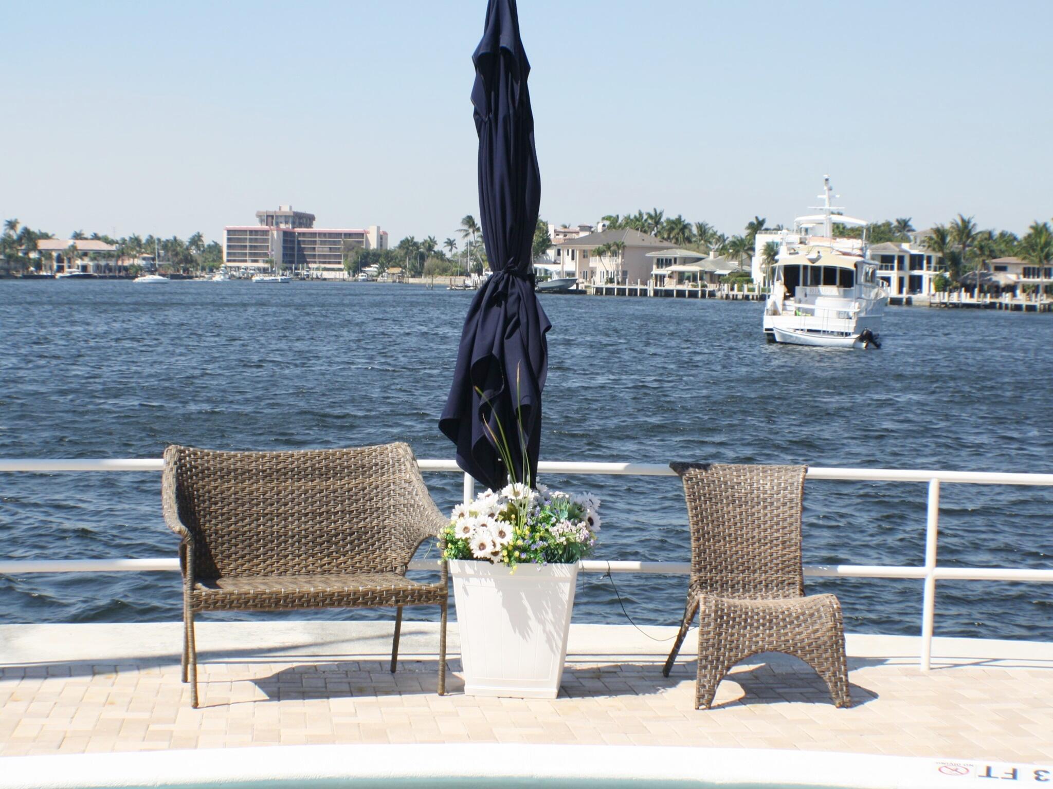 1201 South Riverside Drive, Unit 106 Pompano Beach, FL 33062 - Photo 18 of 28 a view of a terrace with sitting area