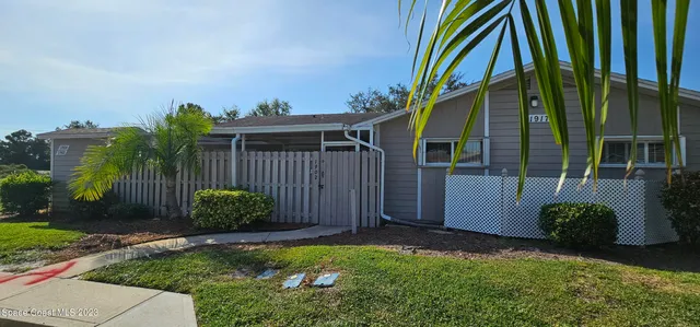 a view of a backyard with plants and a garden