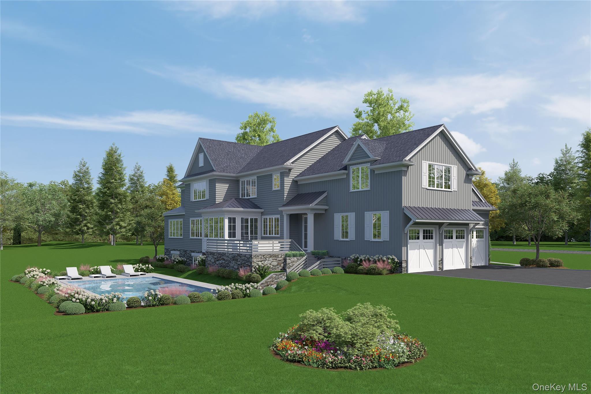 201 Bedford Road Chappaqua, NY 10514 - Photo 2 of 17 Rendering of back of house