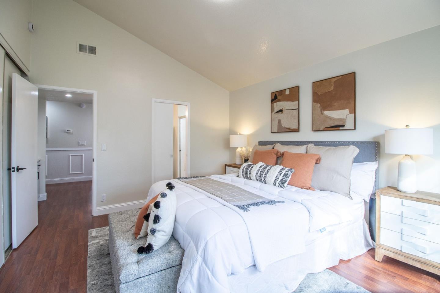 4793 Corte De Cervato San Jose, CA 95136 - Photo 13 of 45 a bedroom with a bed and wooden floor
