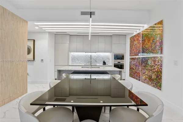 a room with a table and a window