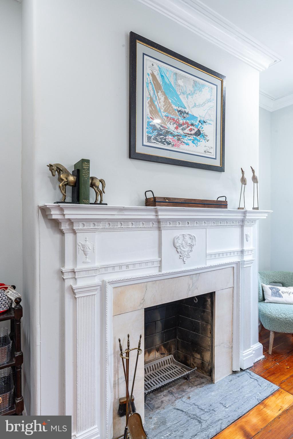 517 Pine Street Philadelphia, PA 19106 - Photo 32 of 63 a view of a livingroom with a fireplace and cabinet