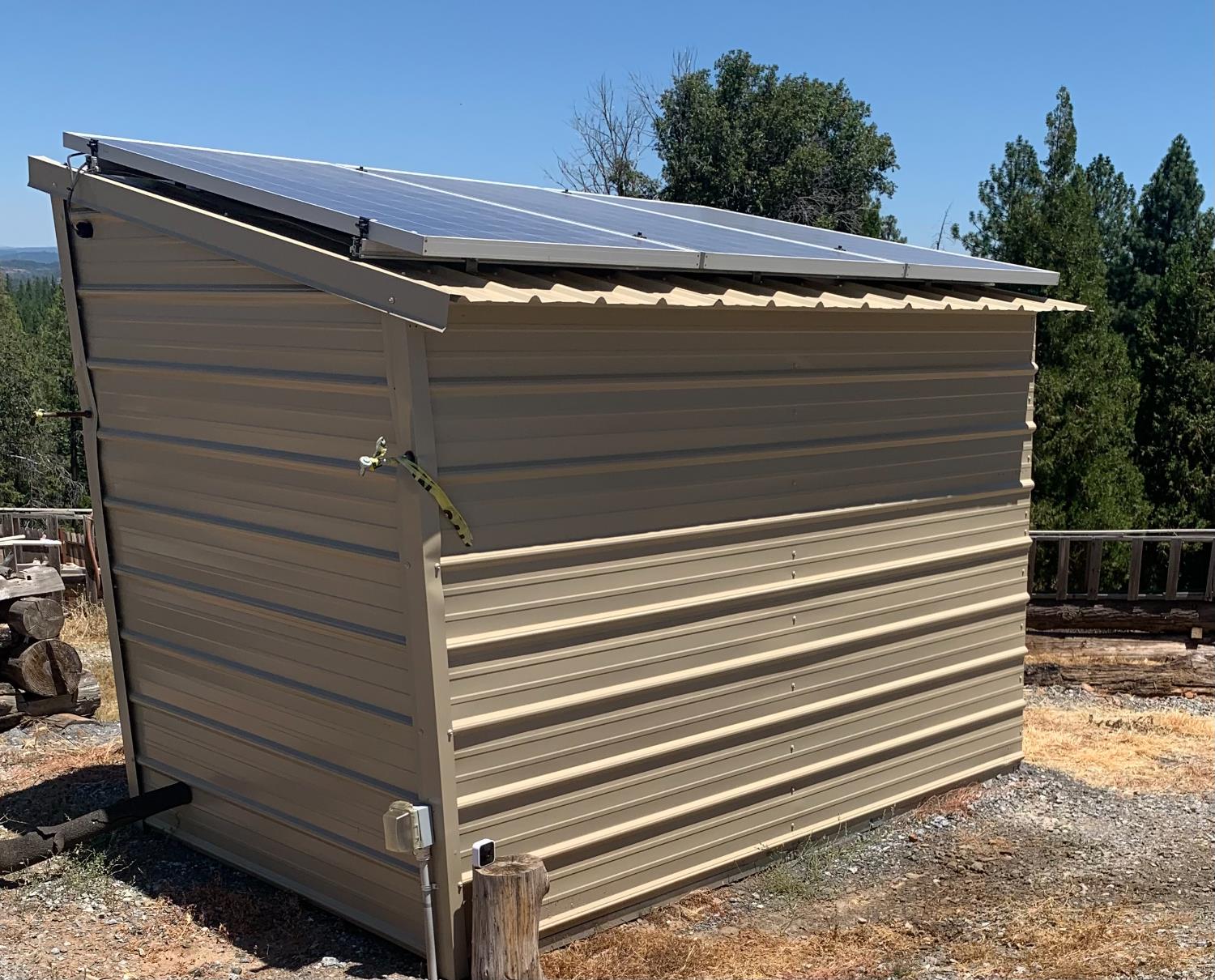 17958 Creations Way Mountain Ranch, CA 95245 - Photo 18 of 28 Lower well solar-powered pumphouse with storage space.