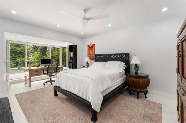 a bed room with a bed and a couch