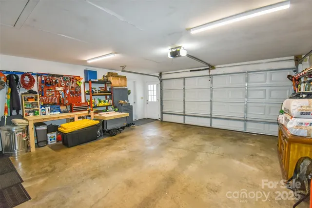 a view of a indoor garage