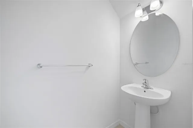 a view of a room with a large window